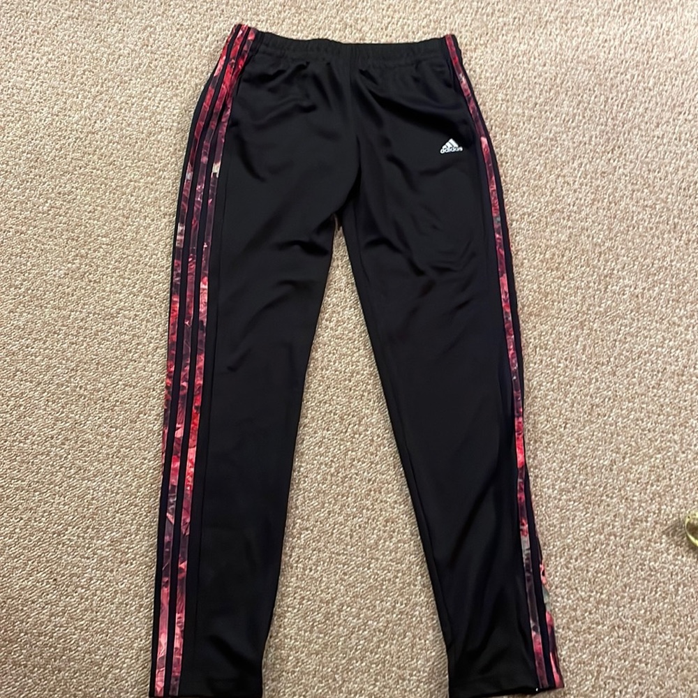 Adidas Track Pants with Pink Accent